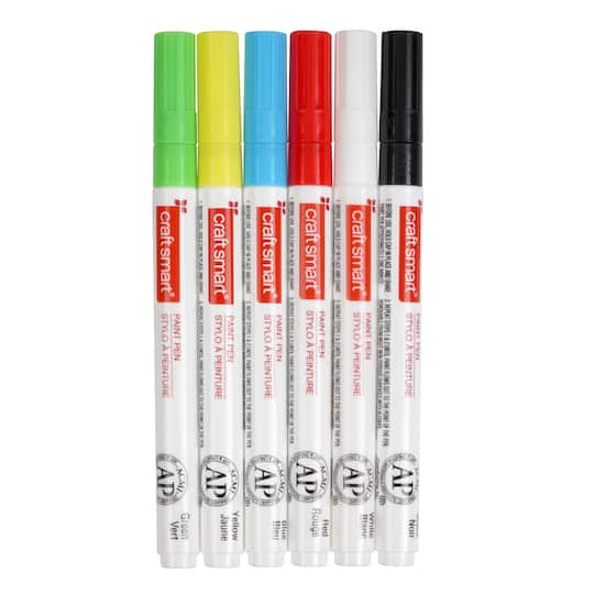 Basic Medium Line 6 Color Paint Pen Set by Craft Smart®